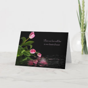 Carte Pink Tulip réflexion pour la sympathie
