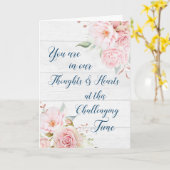 Carte Pink Watercolor Flowers Get Well Bientôt (Fleur jaune)