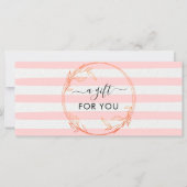 Carte Pink White Stripes Certificat cadeau d'entreprise (Devant)