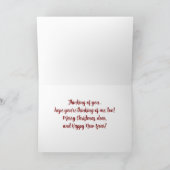 Carte Pink with Snowflakes Snarky Christmas Card (Intérieur)