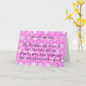 Carte Pink with Snowflakes Snarky Christmas Card (Fleur jaune)
