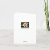 CARTE "PINK&YELLOW DAY LILY/COMMENT ÊTES-VOUS ?" (Dos)