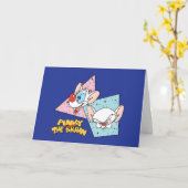 Carte Pinky et le cerveau | Graphiques de caractères rét (Fleur jaune)