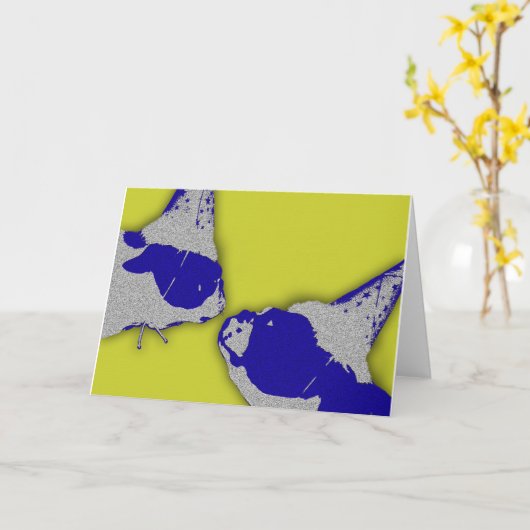 Carte pinocchio-pimentée-mat jaune-d'anniversaire (Fleur jaune)