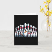 Carte Pins De Bowling Sympa Bowling Sport Bowling Peur (Fleur jaune)