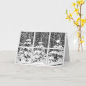 Carte pins d'hiver dans la fenêtre (Fleur jaune)