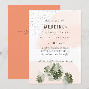 Carte Pins Peach Mountain Mariage