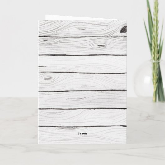 Carte Pins rustiques Joyeux anniversaire (Dos)