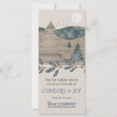 Carte Pins rustiques, Vert, Beige Entreprise Vacances (Devant)