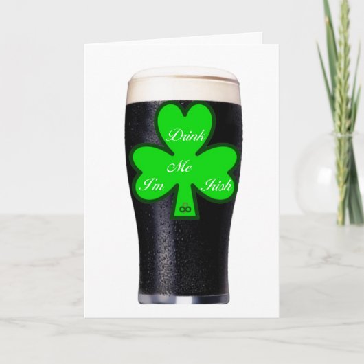 Carte pinte Guinness (Devant)