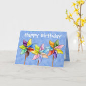 Carte Pinwheel (Fleur jaune)