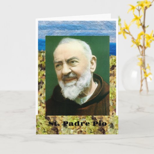 Carte PIO St. PADRE (Fleur jaune)