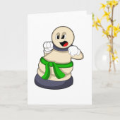 Carte Pion de jeu d'échecs aux échecs (Fleur jaune)