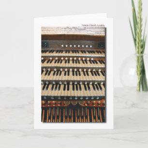Carte Pipe organ at Temple Church, London Greeting card