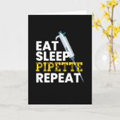 Carte Pipette de sommeil de manger Répéter Microbiologie (Fleur jaune)