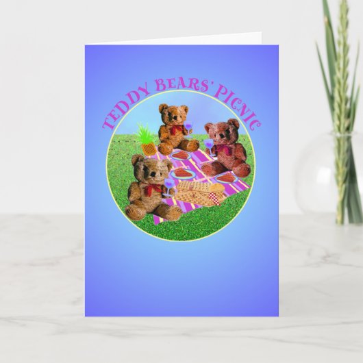 Carte Pique-nique nounours (Devant)