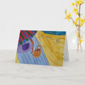 Carte Pique-Nique Sur La Plage (Fleur jaune)