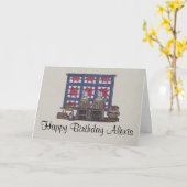 Carte Piquer amish de femmes (Fleur jaune)