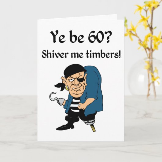 Carte Pirate 60e Birthday (Fleur jaune)