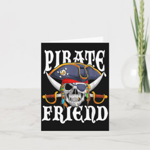 Carte Pirate Ami Crâne de Crossbones Famille Halloween
