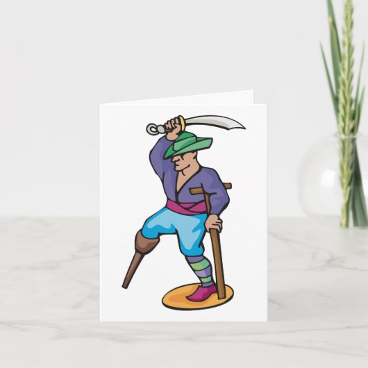 Carte Pirate avec poitrine et épée (Devant)