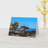 Carte Pirate Cats. Card (Fleur jaune)