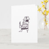 Carte Pirate d'anniversaire (Fleur jaune)