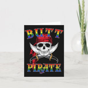 Carte Pirate de l'anus LGBT Drôle Halloween Gay
