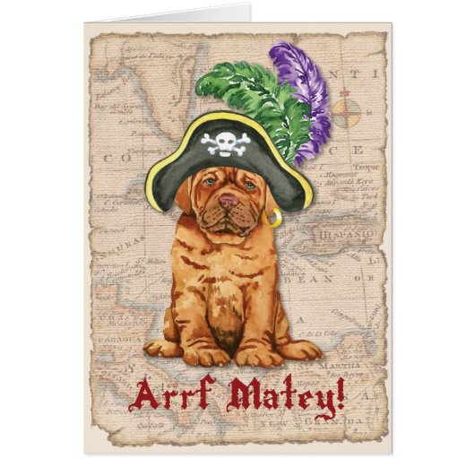 Carte pirate Dogue de Bordeaux (Devant)
