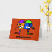 Carte Pirate drôle (Fleur jaune)