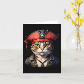 Carte Pirate Et Chat Le Boucanier Feline (Fleur jaune)