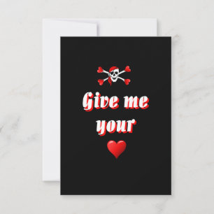 Carte Pirate et coeurs