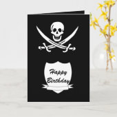 Carte Pirate et monogramme (Fleur jaune)