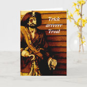 Carte Pirate Halloween (Fleur jaune)