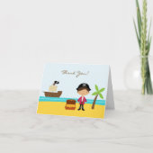 Carte Pirate pliée Merci (Devant)