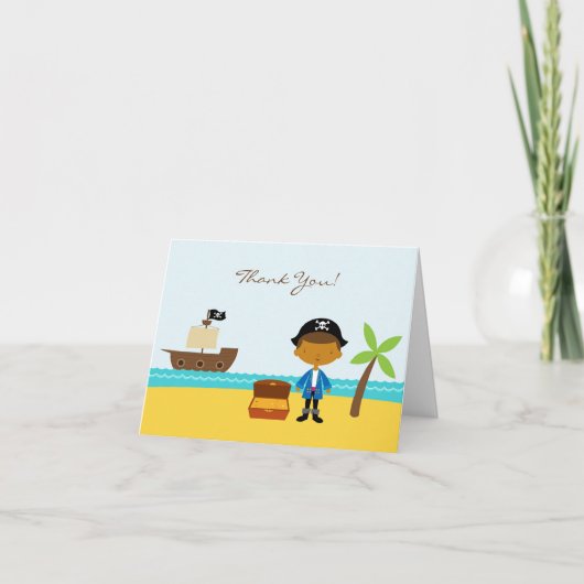 Carte Pirate pliée Merci (Devant)