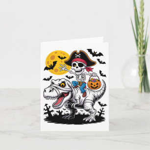 Carte Pirate Squelette Halloween T Rex Candy Dinosaur Sh