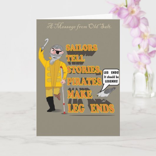 CARTE PIRATE; VIEUX LOUP DE MER (Orchidée)