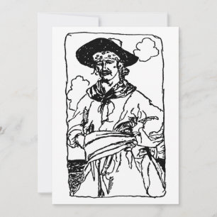 Carte Pirates Anciens Croquis d'un Capitaine par Howard 