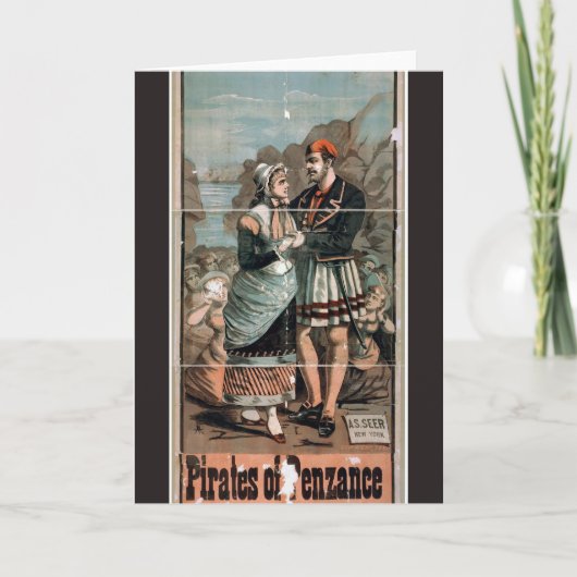 Carte Pirates de Penzance Théâtre Vintage (Devant)