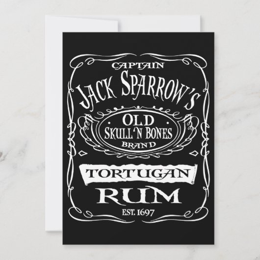 Carte Pirates Du Bruant Du Rum Tortugan Des Caraïbes (Devant)