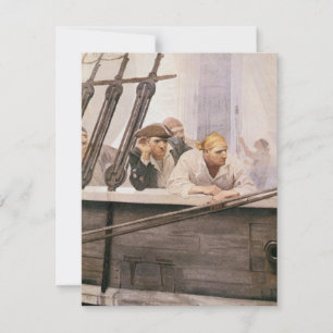 Carte Pirates Vintage Brig Covenant dans le brouillard p