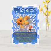 Carte Pisces Fun Faits horoscope (Fleur jaune)