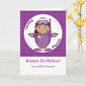 Carte Pisces Girl - Joyeux anniversaire (Fleur jaune)