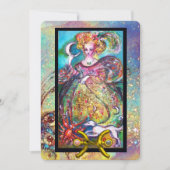 CARTE PISCES, LUNE DAME, ASTROLOGIE TAROTE ZODIAC ANNIVE (Devant)