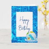 Carte Piscine Anniversaire (Fleur jaune)