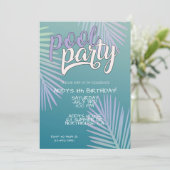 CARTE PISCINE, FÊTE TROPICALE, ANNIVERSAIRE (Debout devant)