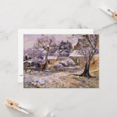 Carte Pissarro - Neige à Montfoucault (Devant/Arrière en situation)