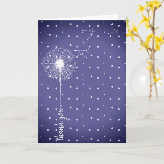 Carte pissenlit blanc merci (Fleur jaune)