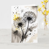 Carte Pissenlit - Fleurs à l'aquarelle (Fleur jaune)